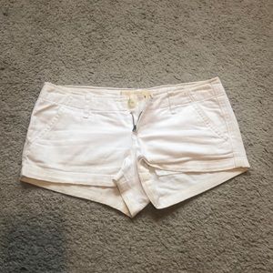 White cutoff shorts